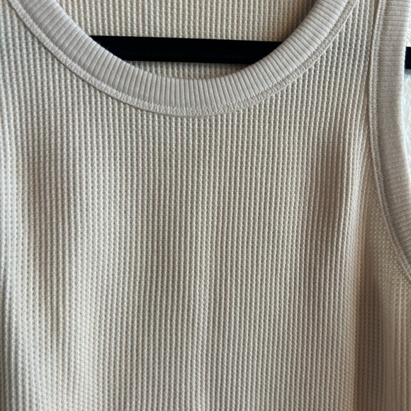 Good American worn once waffle thermal 90s tank racer back white cream - Picture 4 of 5